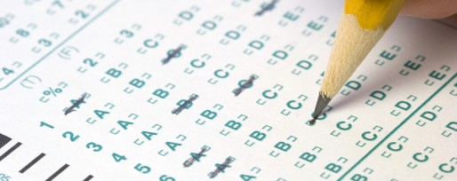 Scantron with Pencil filling in answers